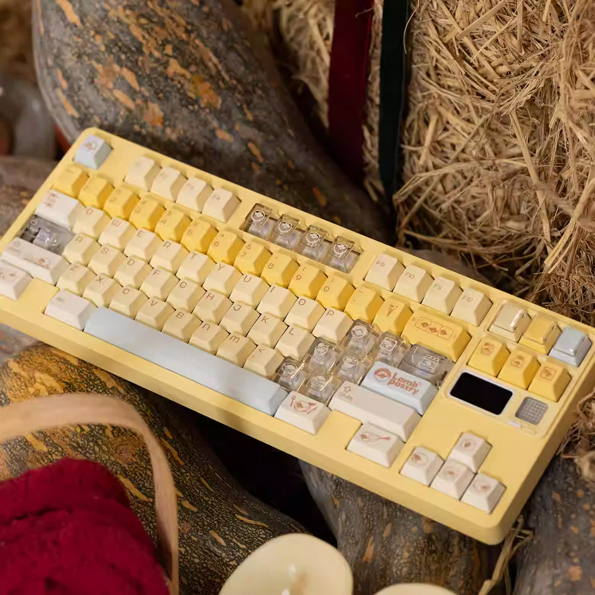 Lamb Pastry Cherry Profile Dye Sublimation PBT + Transparent PC Keycaps