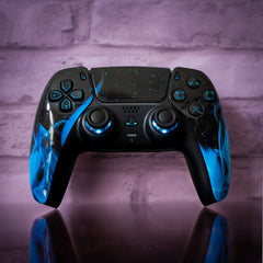 PS5 Controller LED Mod Blue Flame PS5 Custom Wireless Controller Backlit Buttons RGB