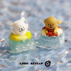 Maltese Puppy Life Translucent Resin Artisan Keycap