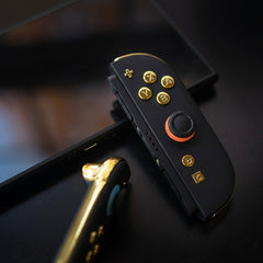 Stealthy Matte Black & Gold Chrome Joy-Cons 2 for Nintendo Switch 2