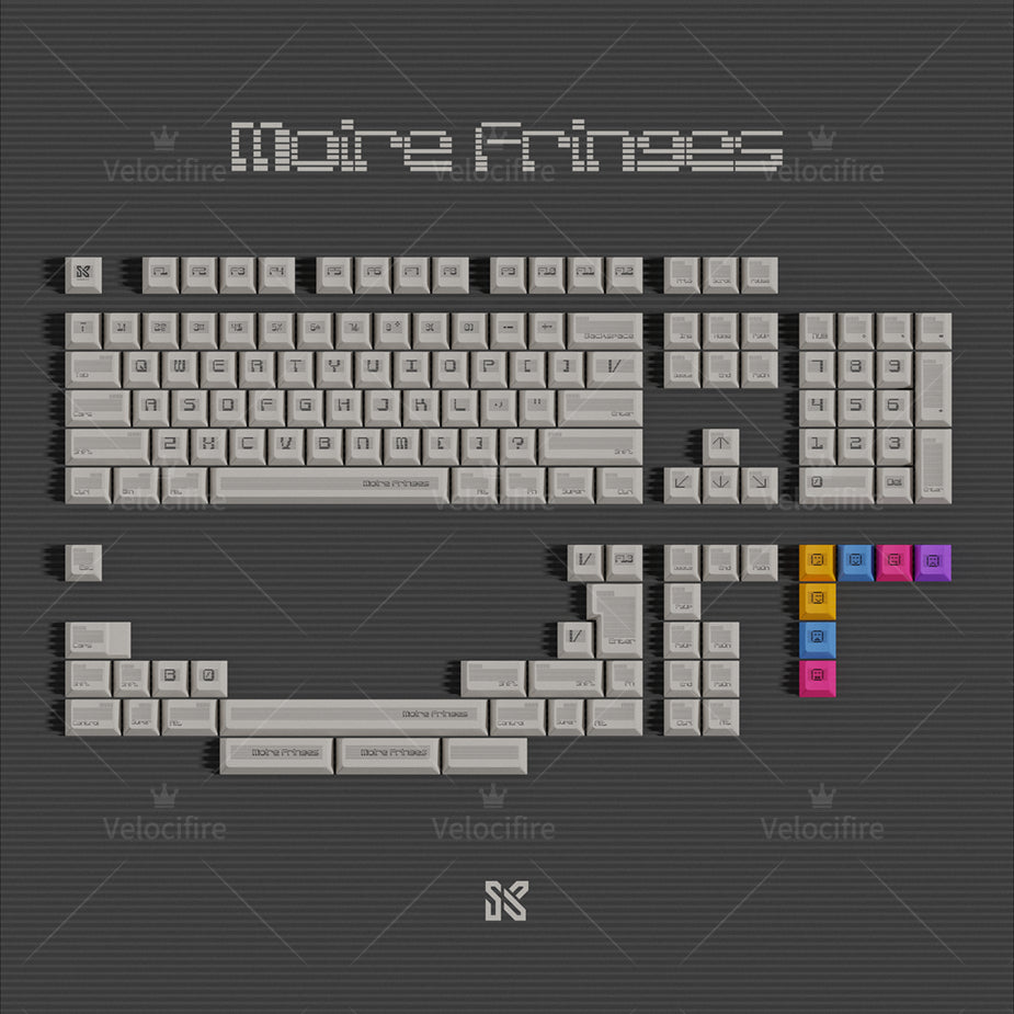 Moire Fringe Cherry Dye Sublimation PBT Profile Keycaps