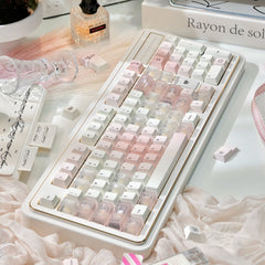 White Peach Mojito Cherry Profile Dye Sublimation PBT Keycaps