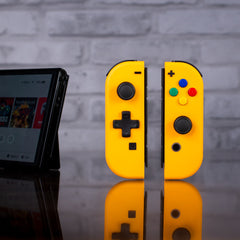 Custom Joy-Con Controllers “N64 Yellow” Joycons with SNES Buttons D-pad Nintendo Switch Controller Mods
