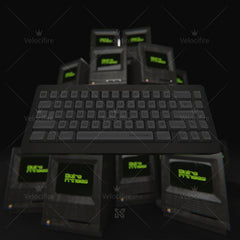 Moire Fringe Cherry Dye Sublimation PBT Profile Keycaps