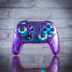 Atomic Purple Pro Controller LED Mod Customized Nintendo Switch Controller