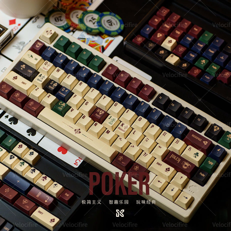 Poker Dye Sublimation PBT Cherry Profile Keycaps