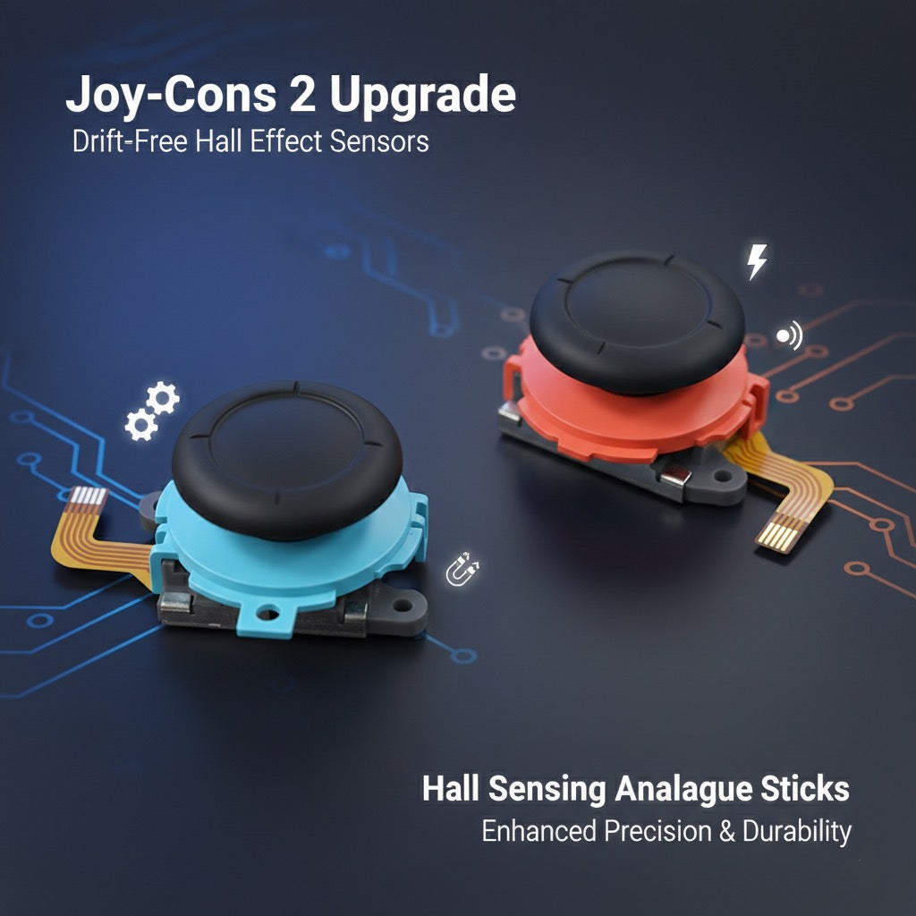 No-Drift Joy-Con Upgrade: Switch 2 Hall Sensing Electromagnetic Analogue Sticks
