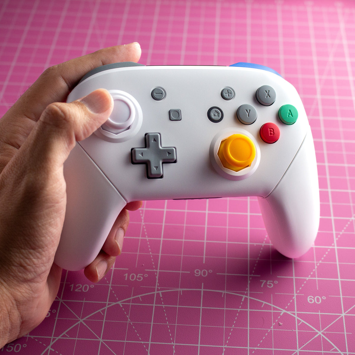 Nintendo Switch Pro Controller Mod White GameCube Retro Style Customized Controller