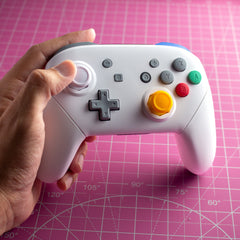 Nintendo Switch Pro Controller Mod White GameCube Retro Style Customized Controller