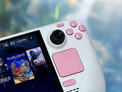 Customized Steam Deck Handheld Gaming Computer By Valve White & Peachy Pink