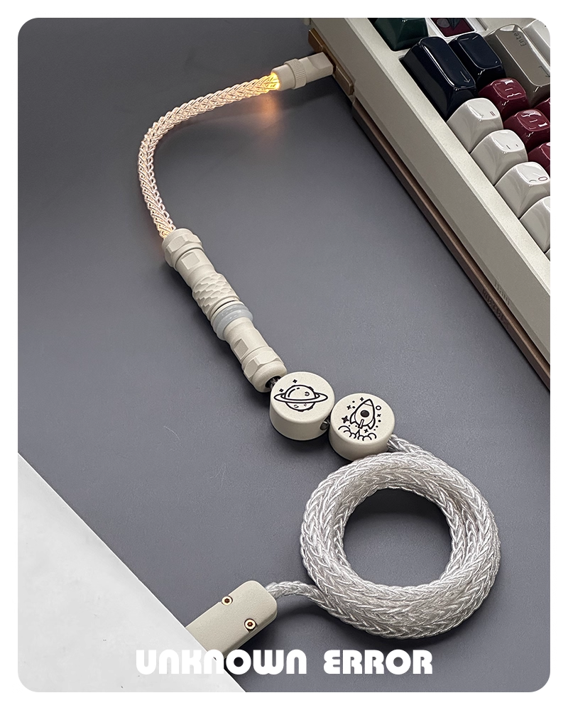 D06 Double Badge USB-C RGB Aviator Handmade Coiled Cable