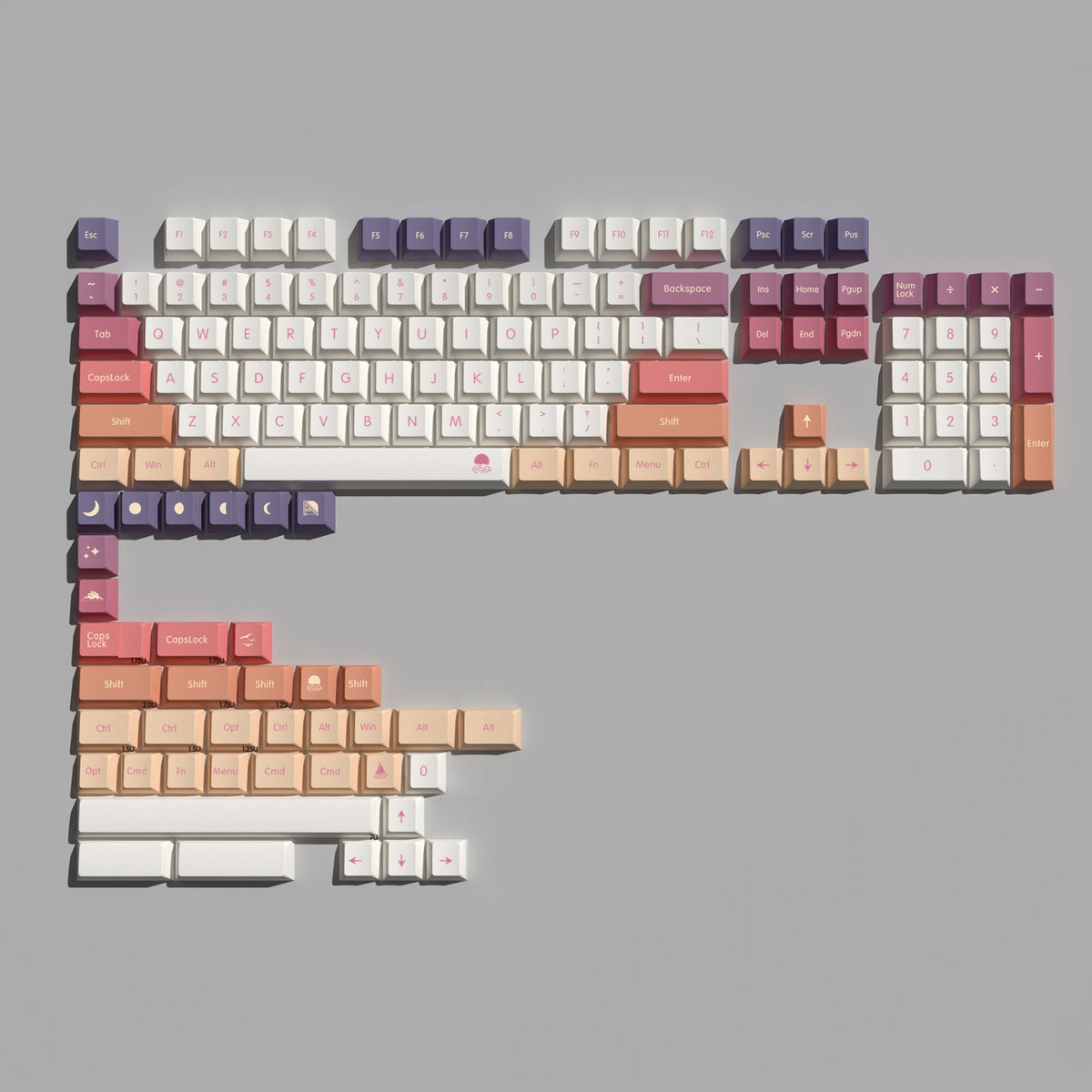 Carmine Cloud PBT Keycap Set