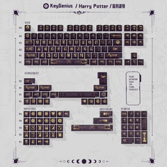 Harry Potter Backlit Transparent Glitter Coating Cherry Profile PC Keycaps