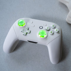 CUSTOM Pro Controller Nintendo SWITCH Controller Mod White on White LED Backlit Buttons