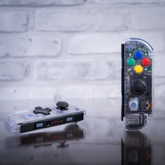 Custom Retro Joy-Cons “SN ProPad” Mod Clear Nintendo Switch Controllers