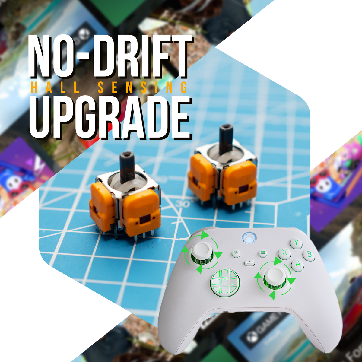 Xbox No-Drift TMR Analogue Stick Upgrade With “Hall-Sensing” Technology - Xbox Series Controller Mod with a calibration board