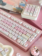 Kitty Squad Dye Sublimation PBT MAO Profile Keycaps