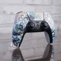 PS5 Controller Mod “Great Wave off Kanagawa” PS5 Custom Sony PS5 Wireless Controller