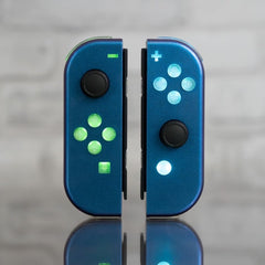 Color Shifting Custom LED Joy-Cons Purple/Blue Mod with Backlit Buttons for the Nintendo Switch