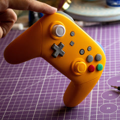 Nintendo Switch Pro Controller Mod Orange-ish Yellow GameCube Retro Style Customized Controller