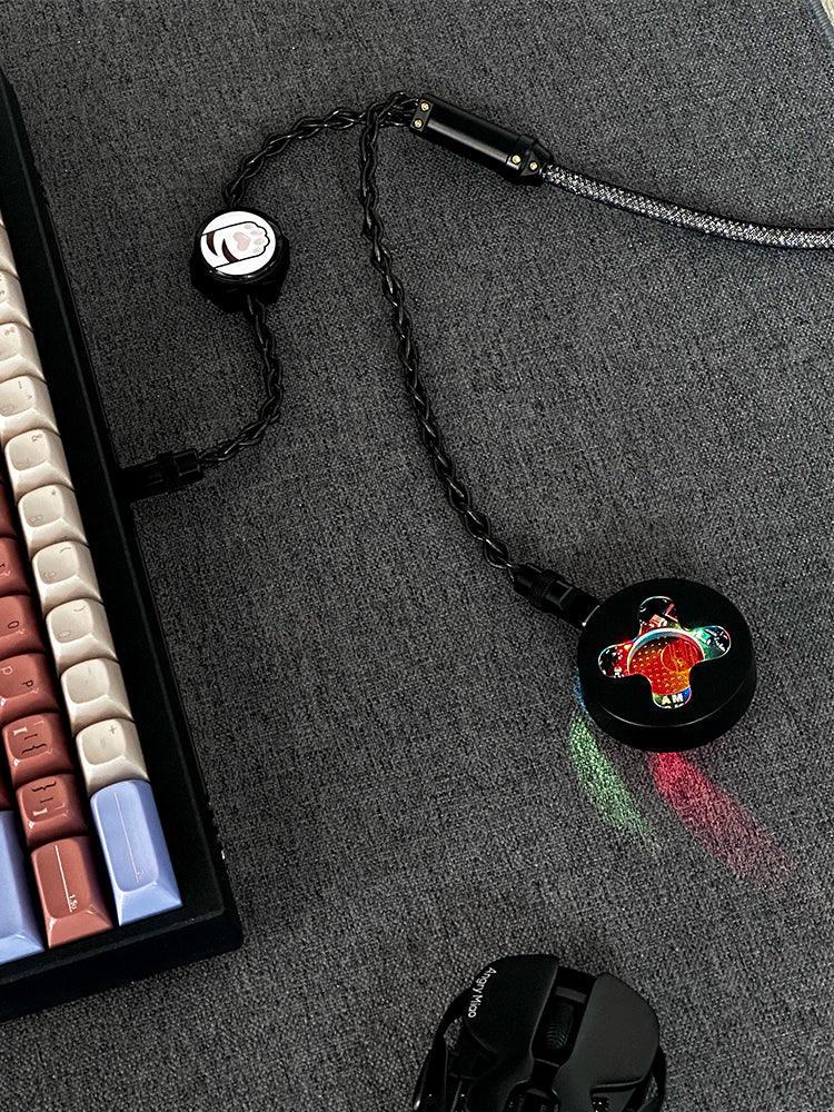 D27 2-IN-1 USB C Dual 8K Mechanical Keyboard Magnetic Axis Cable