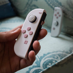 Custom JoyCons Nintendo Switch Joy-Con Controller Mods White with Pink Buttons