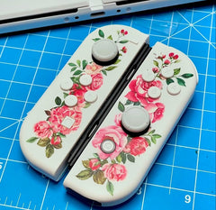 Floral Joy-Cons Roses and Peonies Nintendo Switch Gaming Controllers
