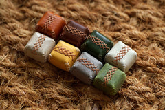 Hand-stitched Leather Artisan Keycaps
