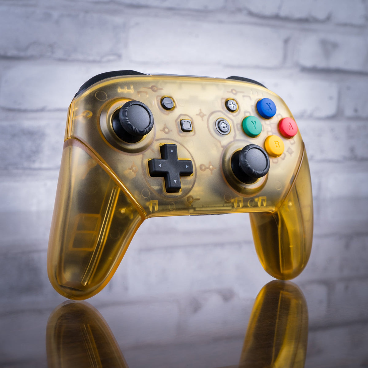 Nintendo Switch Pro-Controller Mod Clear Yellow Customized Controller With SNES EU Buttons
