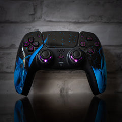 PS5 Controller LED Mod Blue Flame PS5 Custom Wireless Controller Backlit Buttons RGB