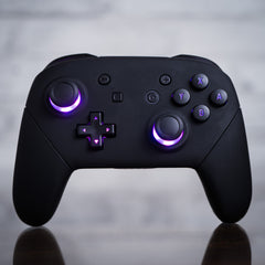 CUSTOM Pro Controller Nintendo SWITCH LED Mod Black On Black With Backlit Buttons
