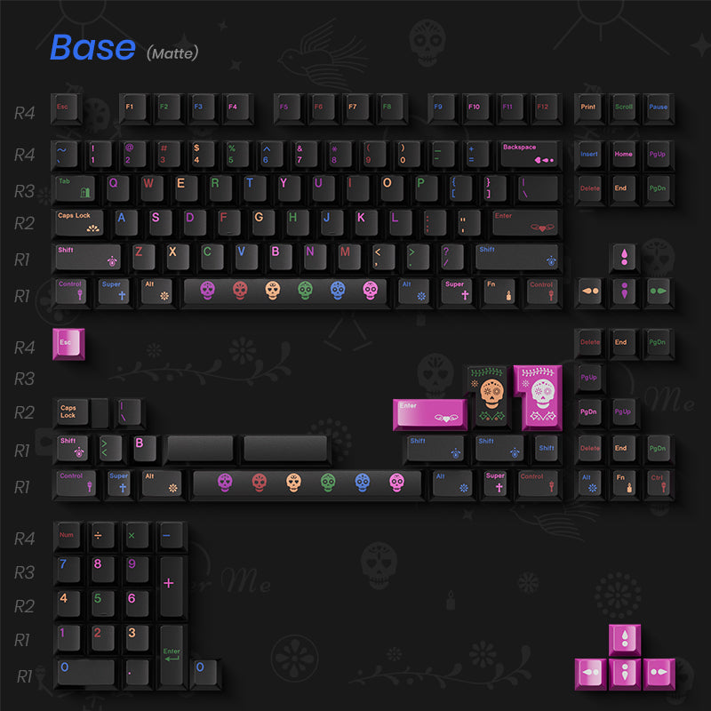 80 Retros Día de Muertos PBT Keycap Set