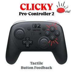 Switch 2 Pro-Controller With Clicky Tactile Buttons