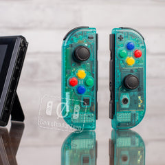 Joy-Con N64 Ice Blue Mod Custom Nintendo Switch Controllers Clear Teal Retro