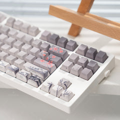 Peach Blossom OEM Profile Dye Sublimation PBT Shine Through Keycaps
