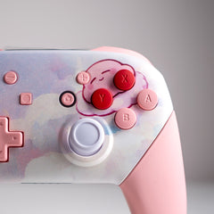 Kirby-Inspired Pro-Controller In Dreamy Pastel Colors Custom Nintendo Switch Controller