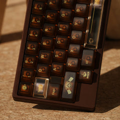Coffee House PC Fog Transparent Cherry Profile Keycaps