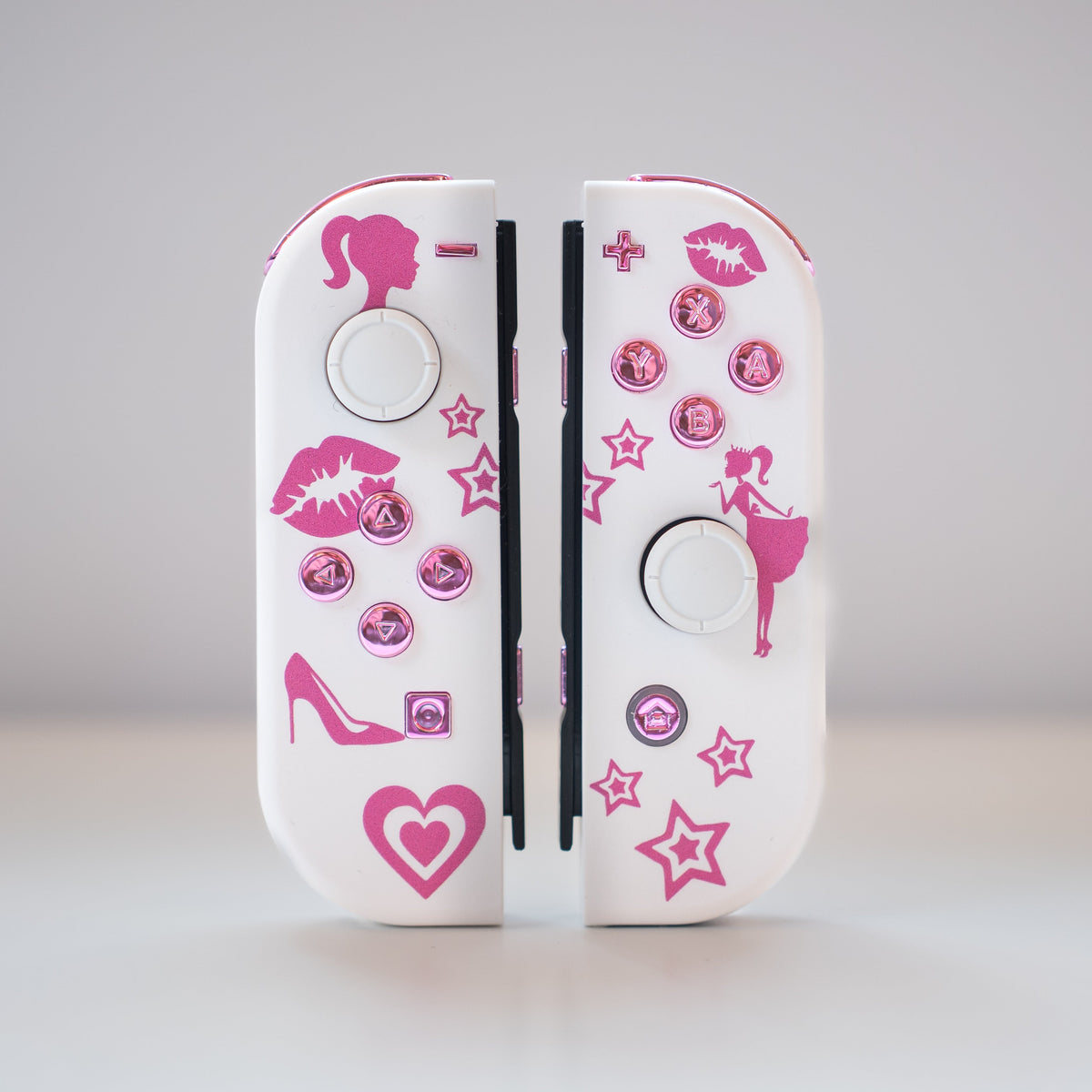 Custom Joy-Cons “Non-Barbie” Edition Nintendo Switch Gaming Controllers
