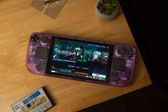 Customized Steam Deck Handheld Gaming Computer By Valve Clear Atomic Purple