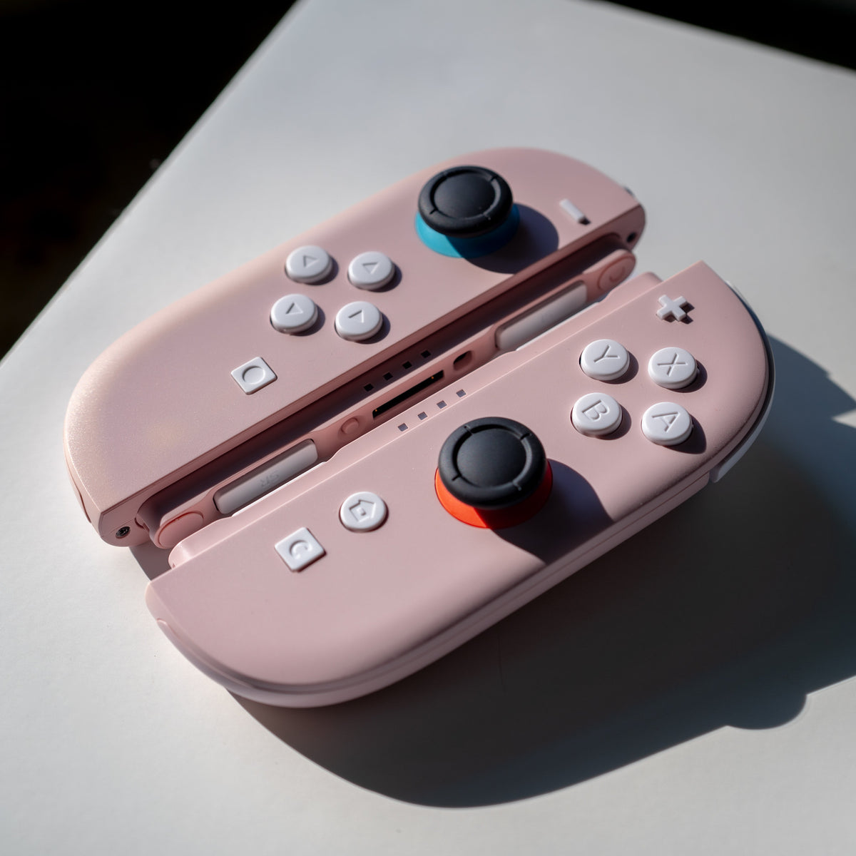 Custom Nintendo Switch 2 Joy-Con Controllers Pastel Pink with White Buttons