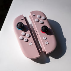 Custom Nintendo Switch 2 Joy-Con Controllers Pastel Pink with White Buttons