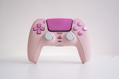 Custom PS5 Controller Sakura Pink Mod with Chrome Pink Buttons and Touch Pad Sony PS5 Wireless Controller