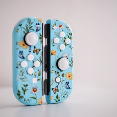 “Butterfly Pastureland” Joy-Cons Mod Pastel Blue Nintendo Switch Special Edition Custom Controllers