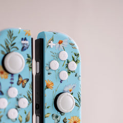 “Butterfly Pastureland” Joy-Cons Mod Pastel Blue Nintendo Switch Special Edition Custom Controllers
