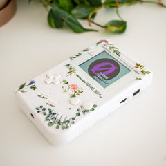 Custom Nintendo Game Boy DMG with Backlit IPS Screen Flowers, Laurels & Vines