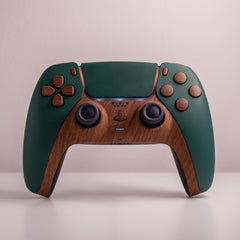 PS5 DualSense Controller Pine with Elegant Wood Style Buttons & Trim Custom Sony Wireless Controller