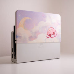 Kirby-Inspired Nintendo Switch Dock Cover Pink And Cloud Puff
