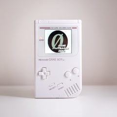 Custom White On White Nintendo Game Boy DMG with Backlit IPS Screen