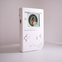 Custom White On White Nintendo Game Boy DMG with Backlit IPS Screen