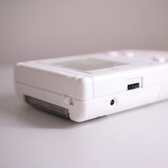 Custom White On White Nintendo Game Boy DMG with Backlit IPS Screen